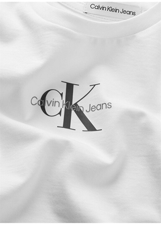 Calvin Klein Düz Beyaz Kız Çocuk T-Shirt IG0IG01470 3