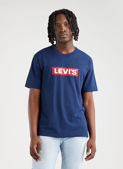 Levis Bisiklet Yaka Mavi Erkek T-Shirt LSE SS RELAXED FIT TEE SSNL BOXTAB2 2