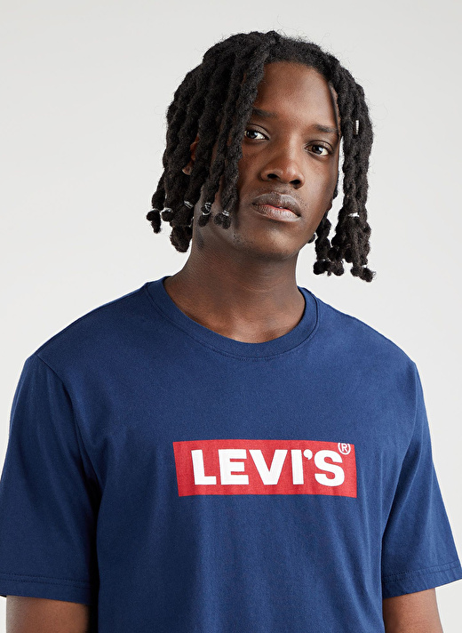 Levis Bisiklet Yaka Mavi Erkek T-Shirt LSE SS RELAXED FIT TEE SSNL BOXTAB2 3