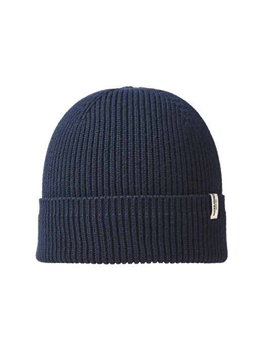 Jack & Jones  Regular Fit Koyu Lacivert Erkek Organik Pamuk Bere 12193386_JACBRINK BEANIE LN 3