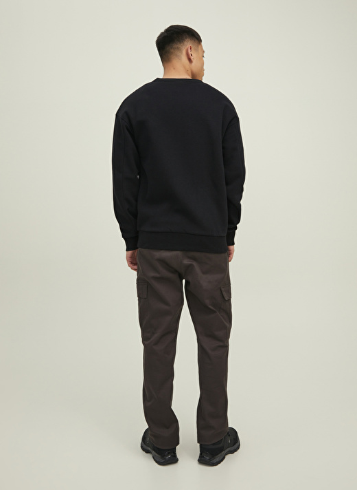 Jack & Jones Bisiklet Yaka Siyah Erkek Sweatshırt 12216345_JCOCLASSIC CREW NECK SWEAT 4