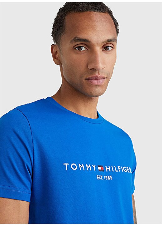 Tommy Hilfiger Mavi Erkek T-Shirt 3