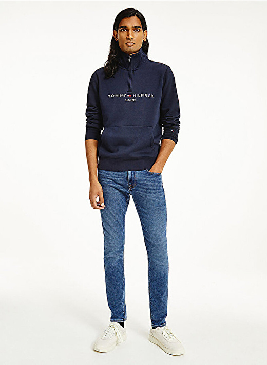 Tommy Hilfiger Mavi Erkek Sweatshırt MW0MW20954DW5 1