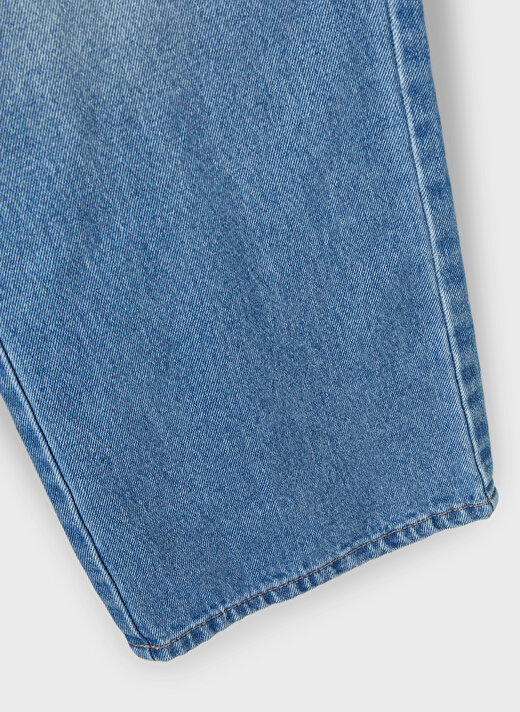 Lmtd Mavi Kız Çocuk Bol Paça Bol Kesim Düz Denim Pantolon NLFCARGIZZA DNM ST PANT W. POCKET D   3