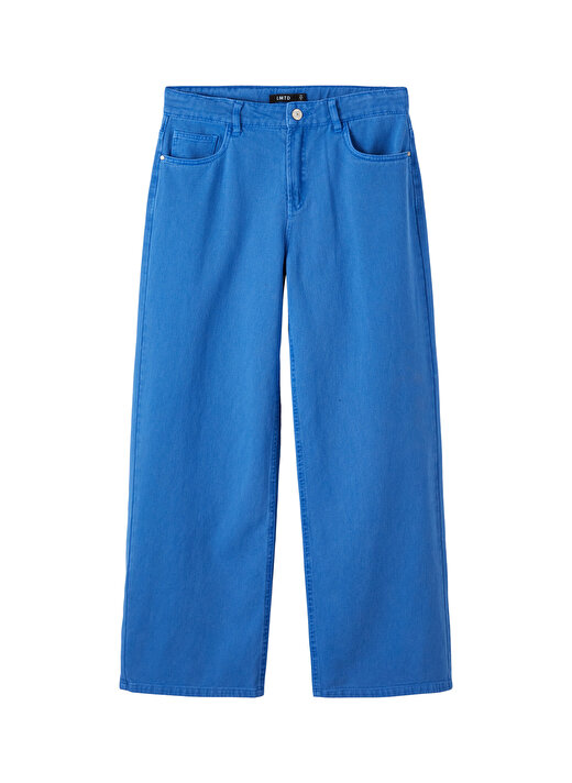 Lmtd Mavi Kız Çocuk Bol Paça Uzun Flare Düz Denim Pantolon NLFCOLIZZA TWI HW WIDE PANT  4