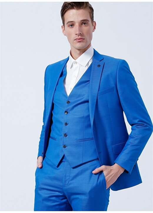 Altınyıldız Classics Normal Bel Extra Slim Saks Erkek Takım Elbise 4A3122200009 3
