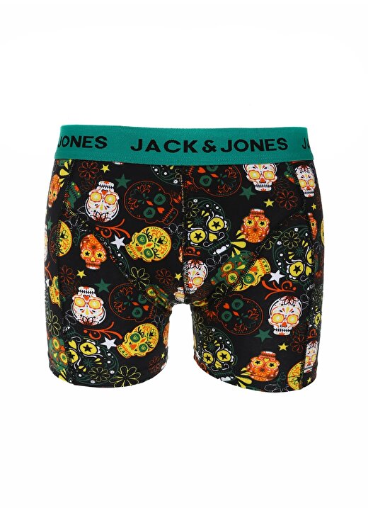 Jack & Jones Yeşil Erkek Boxer 12225098_JACSPACE SKULLS TRUNK TRY 1