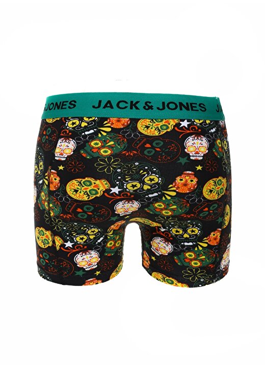 Jack & Jones Yeşil Erkek Boxer 12225098_JACSPACE SKULLS TRUNK TRY 2