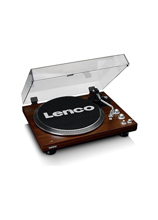 Lenco L-92 WA Retro Koyu Kahverengi Usbli Mp3e Kayıt Özellikli Audio Technica Pikap Plak Çalar 2