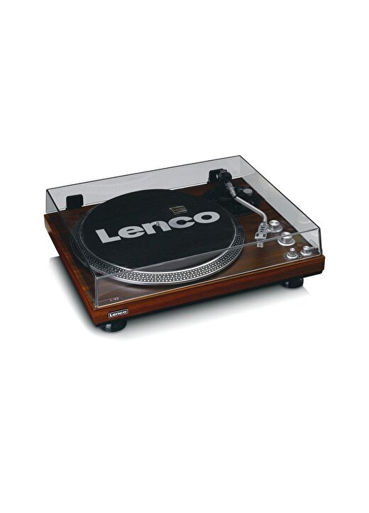 Lenco L-92 WA Retro Koyu Kahverengi Usbli Mp3e Kayıt Özellikli Audio Technica Pikap Plak Çalar 3