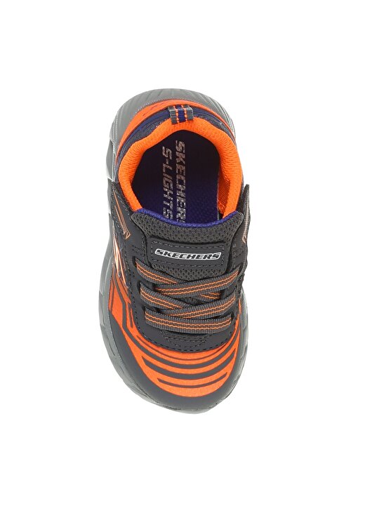 Skechers Gri - Turuncu Bebek Yürüyüş Ayakkabısı 401503N CCOR MAGNA 4