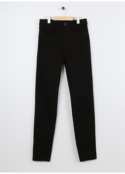 Koton Normal Bel Dar Paça Skinny Fit Siyah Kadın Denim Pantolon 3WAL40027MD 1