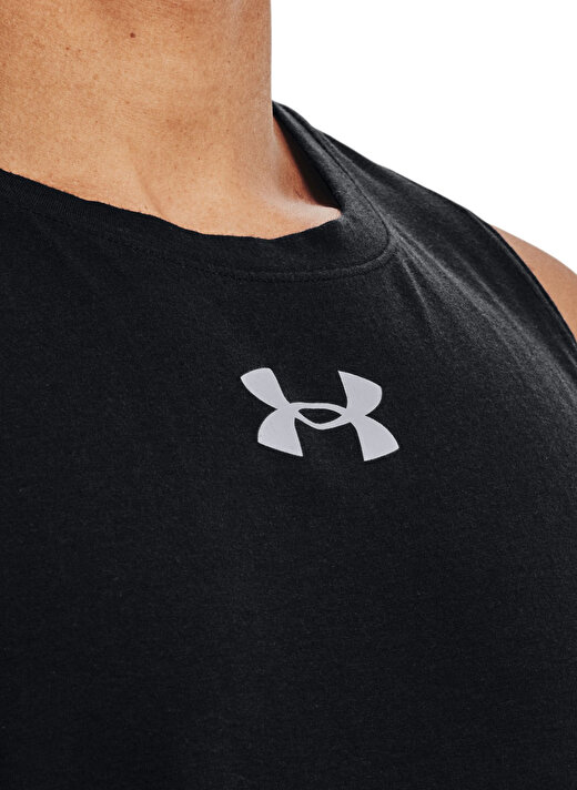 Under Armour Siyah - Gri Erkek Yuvarlak Yaka Atlet 1361901 UA BASELINE COTTON TANK  3