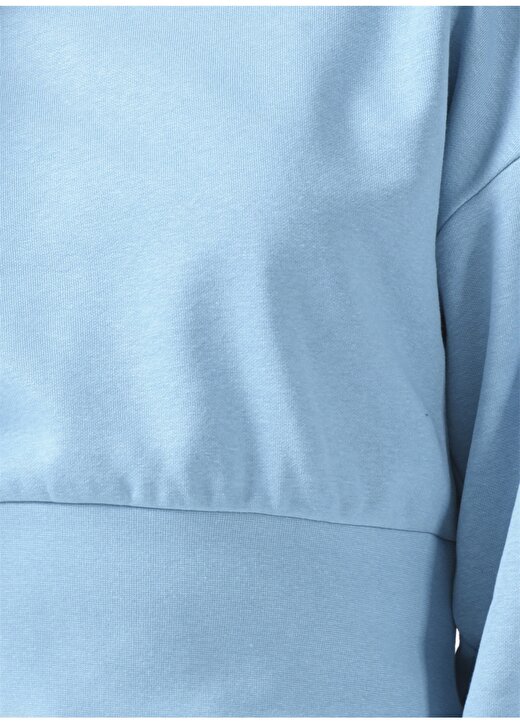Lmtd Açık Mavi Kız Çocuk Kapüşonlu Uzun Kollu Düz Sweatshirt NLFNOTALI SHORT BRU SWEAT W. HOOD 4