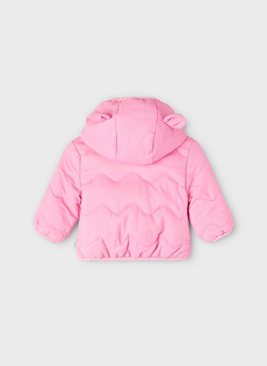 Name İt Pembe Kız Bebek Fermuarlı Uzun Kollu Uzun Düz Mont NBFMAGGY JACKET  PB   2