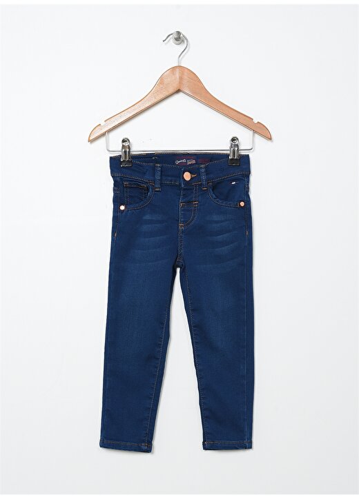 U.S. Polo Assn. Mavi Kız Çocuk Boru Paça Toothpick Düz Denim Pantolon SISSYKIDS-K 1
