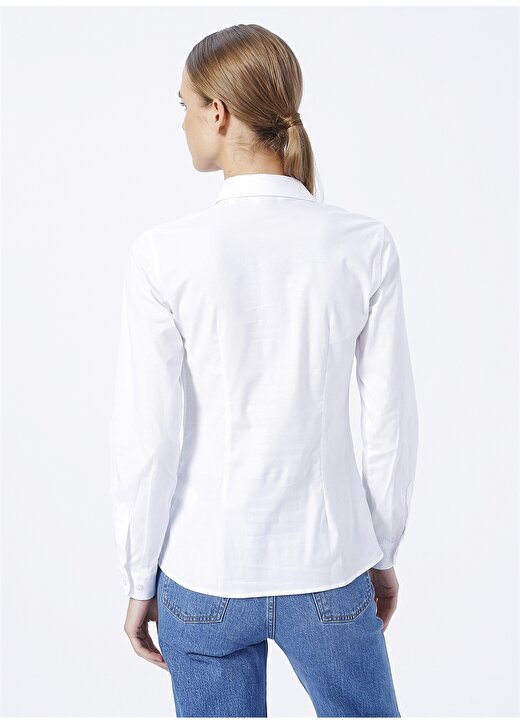 U.S. Polo Assn. Gömlek Yaka Beyaz Kadın Gömlek SALY022K 4