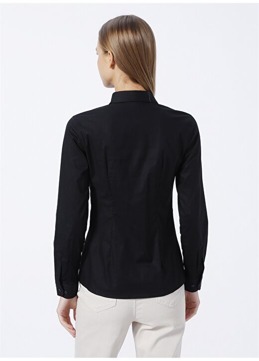 U.S. Polo Assn. Gömlek Yaka Siyah Kadın Gömlek SALY022K 4
