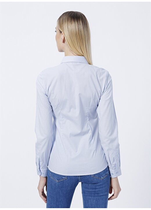 U.S. Polo Assn. Gömlek Yaka Mavi Kadın Gömlek SALY022K 4