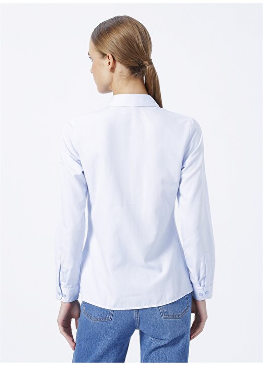 U.S. Polo Assn. Gömlek Yaka Düz Açık Mavi Kadın Gömlek WOXCOLOR022K 4