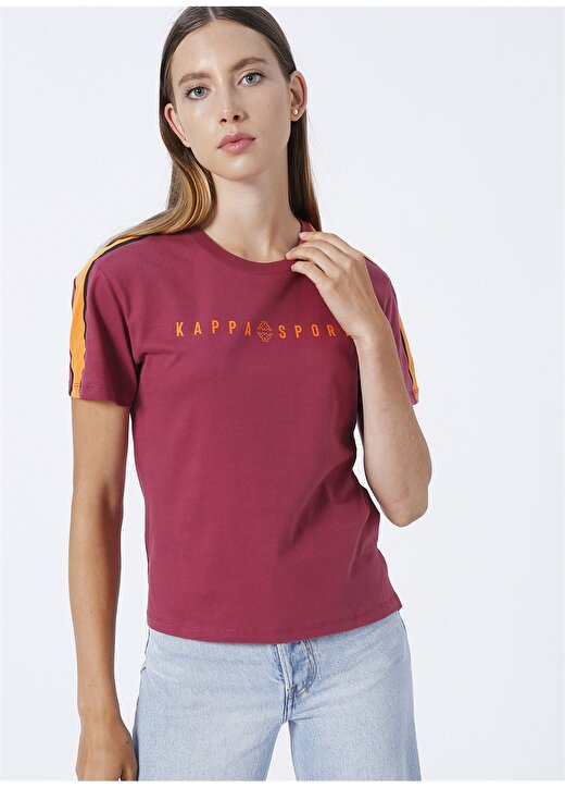 Kappa Yuvarlak Yaka Düz Kırmızı Kadın T-Shirt 331G5UW LOGO DAMSI TK 3