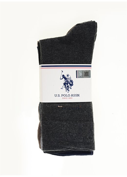 U.S. Polo Assn. Gri Erkek Çorap GALI-SK22.VR081 1