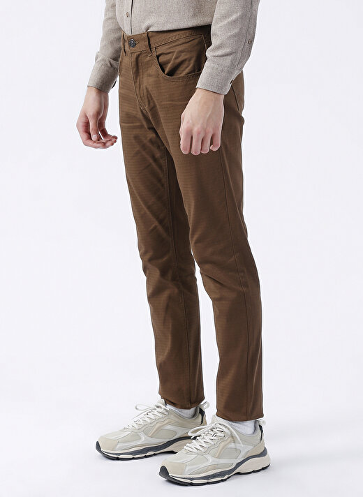 U.S. Polo Assn. Normal Bel Normal Paça Slim Fit Hardal Erkek Pantolon MICEL22K 3