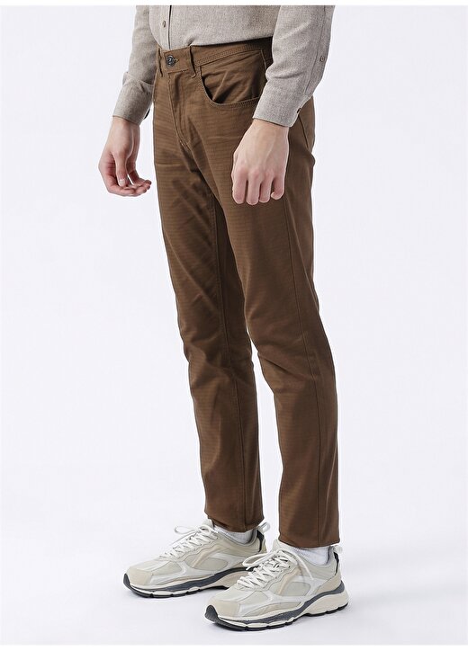 U.S. Polo Assn. Normal Bel Normal Paça Slim Fit Hardal Erkek Pantolon MICEL22K 3
