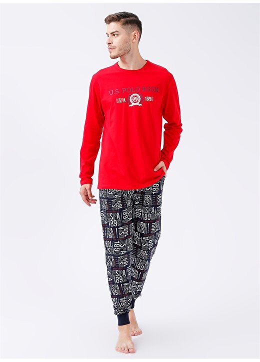 U.S. Polo Assn. Kırmızı Erkek Pijama Takımı Pijama Takım 2