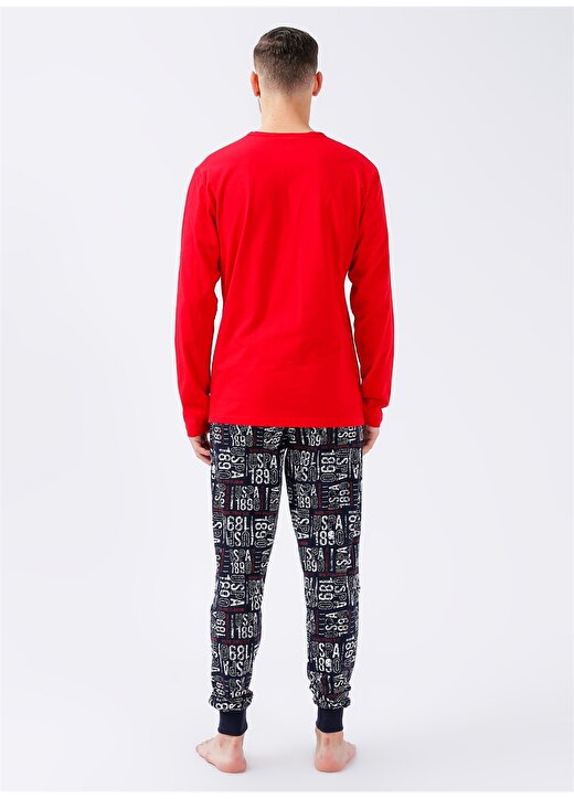 U.S. Polo Assn. Kırmızı Erkek Pijama Takımı Pijama Takım 4