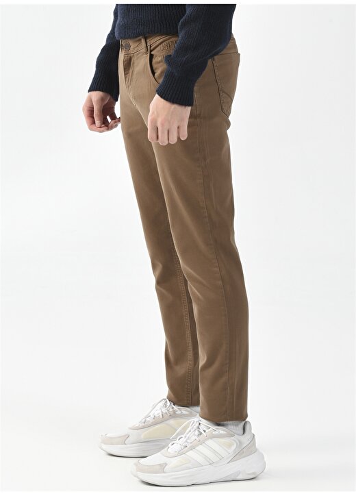 U.S. Polo Assn. Normal Bel Normal Paça Slim Fit Hardal Erkek Pantolon GEMELO 4