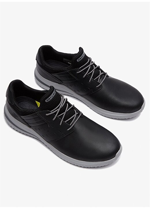 Skechers Deri Siyah Erkek Günlük Ayakkabi 210308 BLK 2