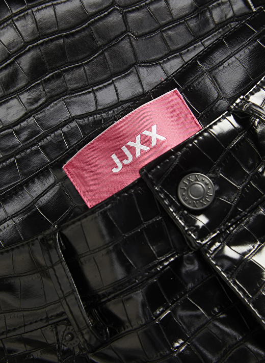 JJXX Siyah Kadın Deri Görünümlü Pantolon 12201557   3