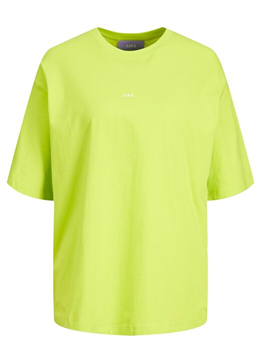 JJXX Bisiklet Yaka Sarı Kadın T-Shirt 12205777 4