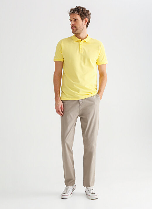 Fabrika Comfort Düz Sarı Erkek Polo T-Shirt CM NOBRO K CEPSIZ 4