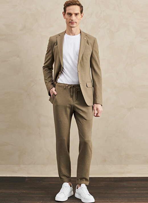 Altınyıldız Classics Normal Bel Slim Fit Haki Erkek Takım Elbise 4A3022200005 2