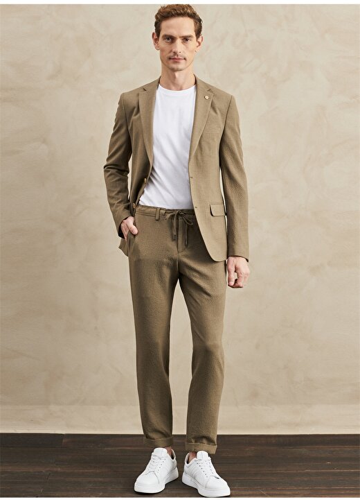 Altınyıldız Classics Normal Bel Slim Fit Haki Erkek Takım Elbise 4A3022200005 2