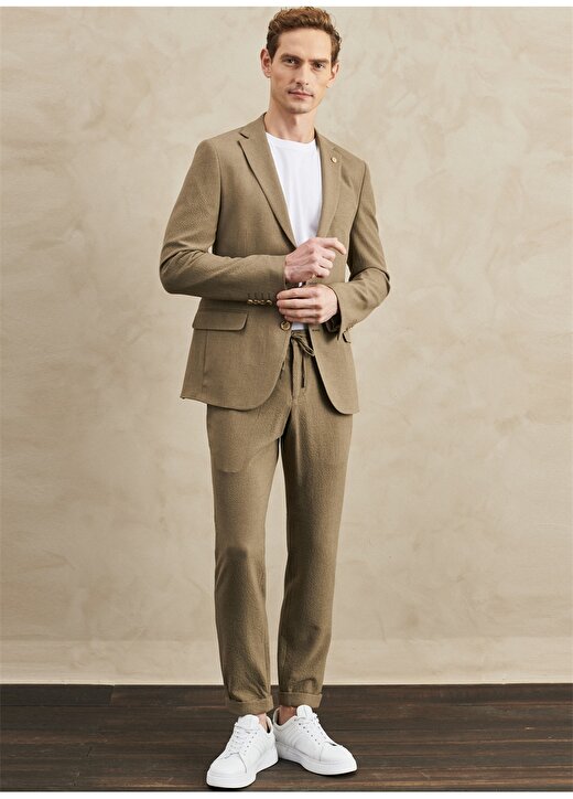 Altınyıldız Classics Normal Bel Slim Fit Haki Erkek Takım Elbise 4A3022200005 3