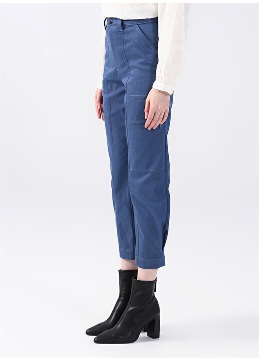 Pierre Cardin Yüksek Bel Normal Mavi Kadın Pantolon BRANTE 3