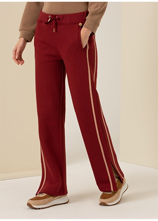 Pierre Cardin Yüksek Bel Flare Kırmızı Kadın Pantolon DAFI 1