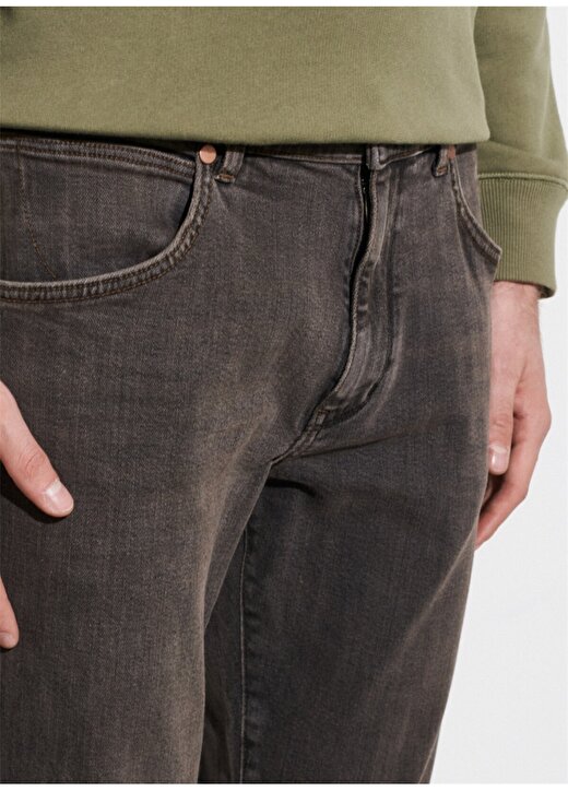 Wrangler Greensboro Açık Siyah Erkek Düşük Bel Regular Straight Denim Pantolon W15Q8915C 3