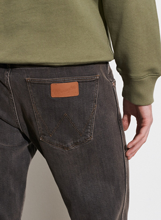 Wrangler Greensboro Açık Siyah Erkek Düşük Bel Regular Straight Denim Pantolon W15Q8915C  4