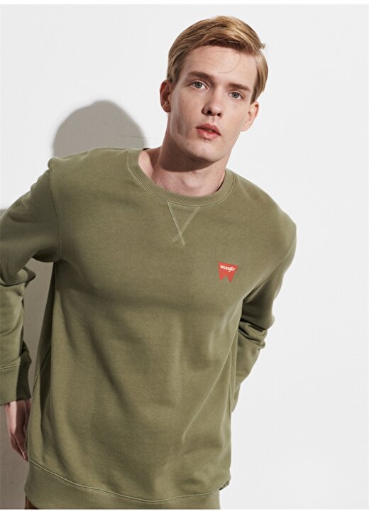 Wrangler Koyu Yeşil Erkek Sweatshirt W661HAX1X 2