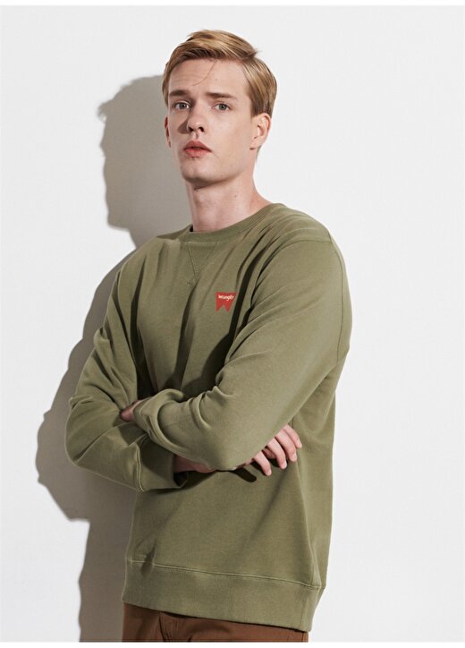 Wrangler Koyu Yeşil Erkek Sweatshirt W661HAX1X 3