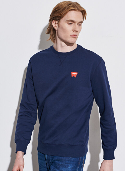 Wrangler Lacivert Erkek Sweatshirt W661HA114   4