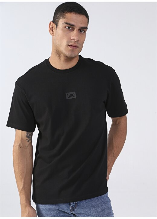 Lee Siyah Erkek T-Shirt L222001001 Bisiklet Yaka Tshirt 2