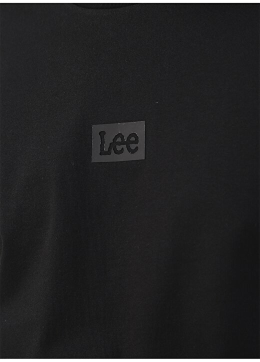 Lee Siyah Erkek T-Shirt L222001001 Bisiklet Yaka Tshirt 3