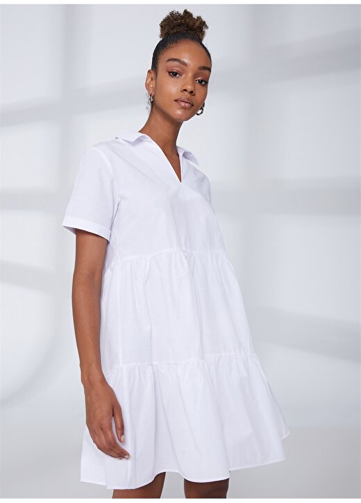 Aeropostale Kadın Mini Standart Beyaz Elbise ISABEL-Y 2