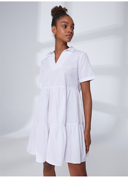 Aeropostale Kadın Mini Standart Beyaz Elbise ISABEL-Y 3