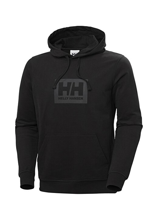 Helly Hansen Siyah Erkek Kapüşonlu Sweatshirt HHA.53289_HH BOX HOODIE 1
